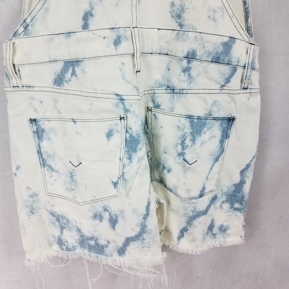 HUDSON Jeans Size S Cloud Marble Sloane Overalls Shorts Shortalls - Picture 8 of 13